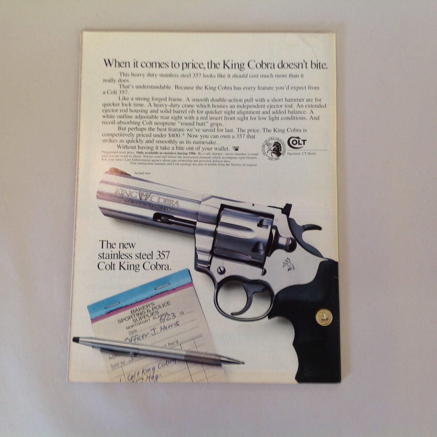Vintage Jan 1987 Guns & Ammo Magazine Colt's New 10mm Auto .22 Assault Rifles Spruce Up Your Sporter