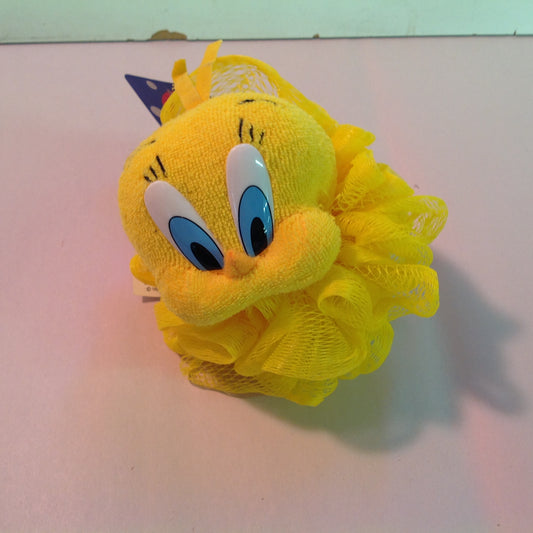 Vintage 1998 NOS Looney Tunes Foamy Friends Bath Friends Sponge Loufa Pouf Tweety Bird Yellow