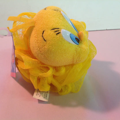 Vintage 1998 NOS Looney Tunes Foamy Friends Bath Friends Sponge Loufa Pouf Tweety Bird Yellow