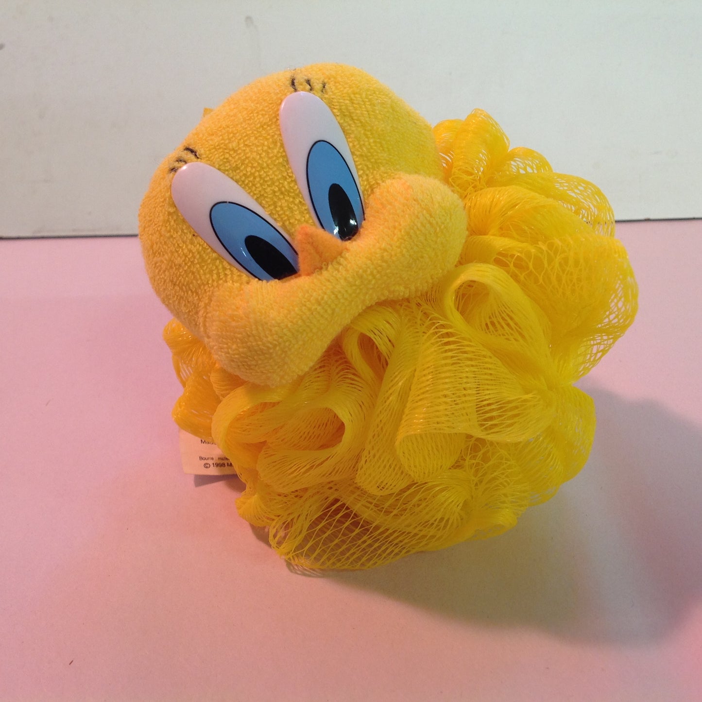 Vintage 1998 NOS Looney Tunes Foamy Friends Bath Friends Sponge Loufa Pouf Tweety Bird Yellow