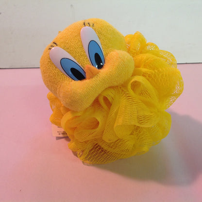 Vintage 1998 NOS Looney Tunes Foamy Friends Bath Friends Sponge Loufa Pouf Tweety Bird Yellow