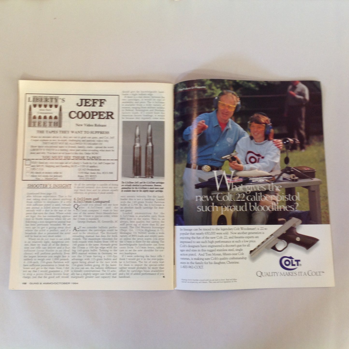 Vintage Oct 1994 Guns & Ammo Magazine Double Action .45 Combat Autos Final Option Firepower