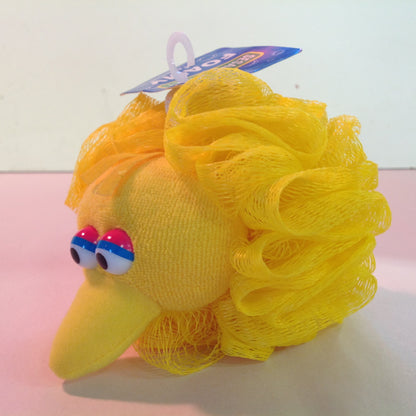 Vintage 1998 NOS Sesame Street Foamy Friends Bath Friends Sponge Loufa Pouf Big Bird Yellow