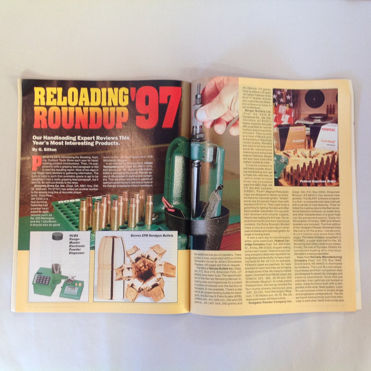 Vintage Jun 1997 Guns & Ammo Magazine Auto Pistol Accuracy FBI SWAT .45