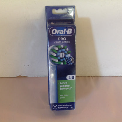 Oral-B PRO Cross Action Electric Toothbrush Heads 8 Pack NOS Unopened Unused