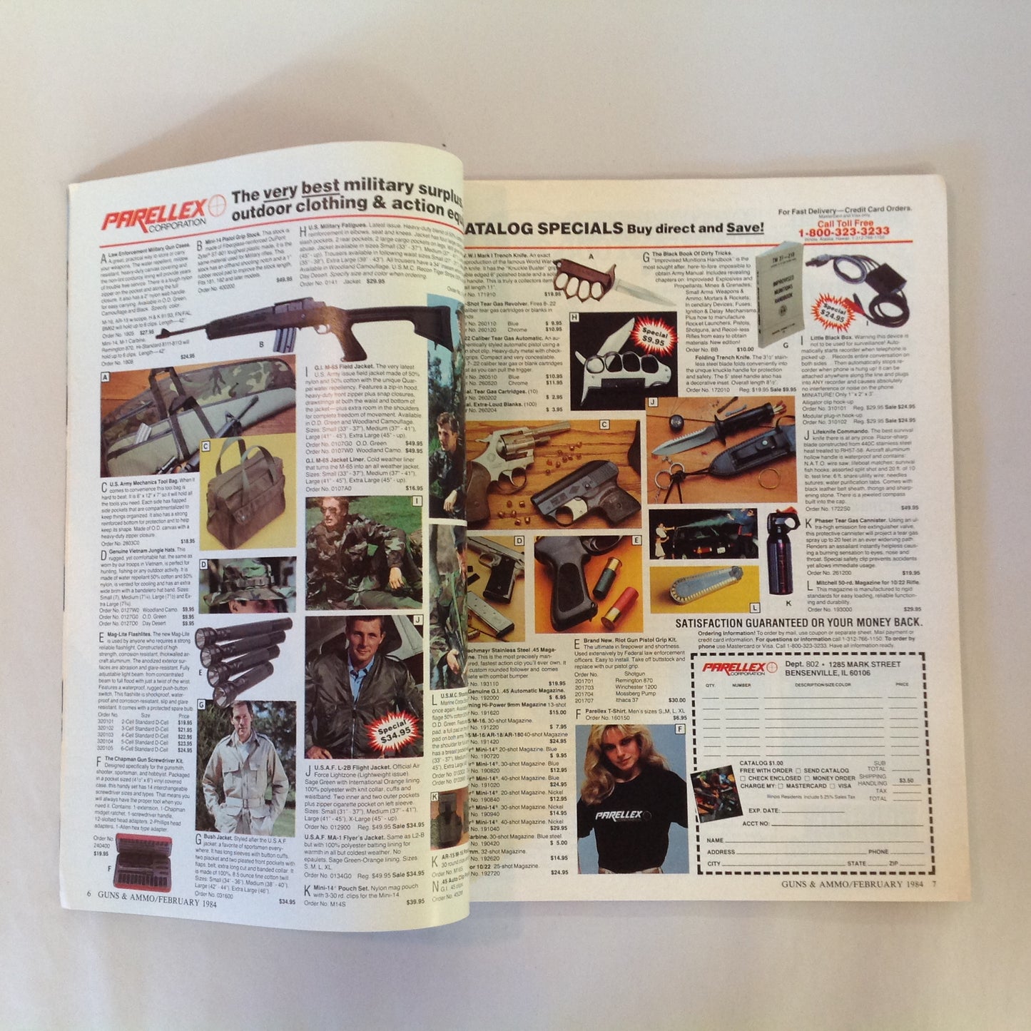 Vintage Feb 1984 Guns & Ammo Magazine Smith & Wesson's 13-Shot Combat Auto Detonics .44 Special