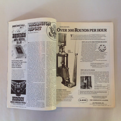 Vintage Feb 1984 Guns & Ammo Magazine Smith & Wesson's 13-Shot Combat Auto Detonics .44 Special