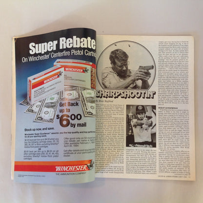 Vintage Feb 1984 Guns & Ammo Magazine Smith & Wesson's 13-Shot Combat Auto Detonics .44 Special