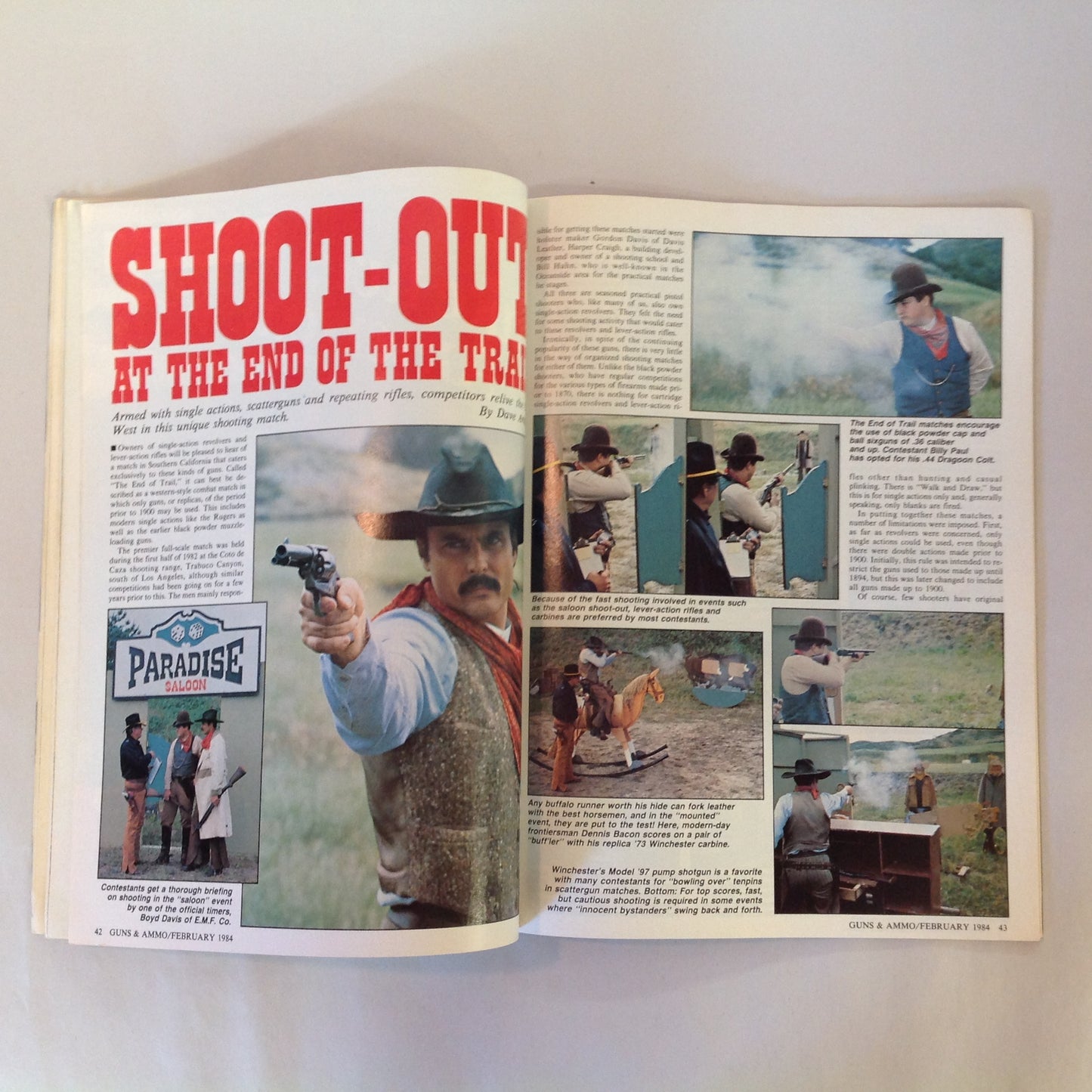 Vintage Feb 1984 Guns & Ammo Magazine Smith & Wesson's 13-Shot Combat Auto Detonics .44 Special