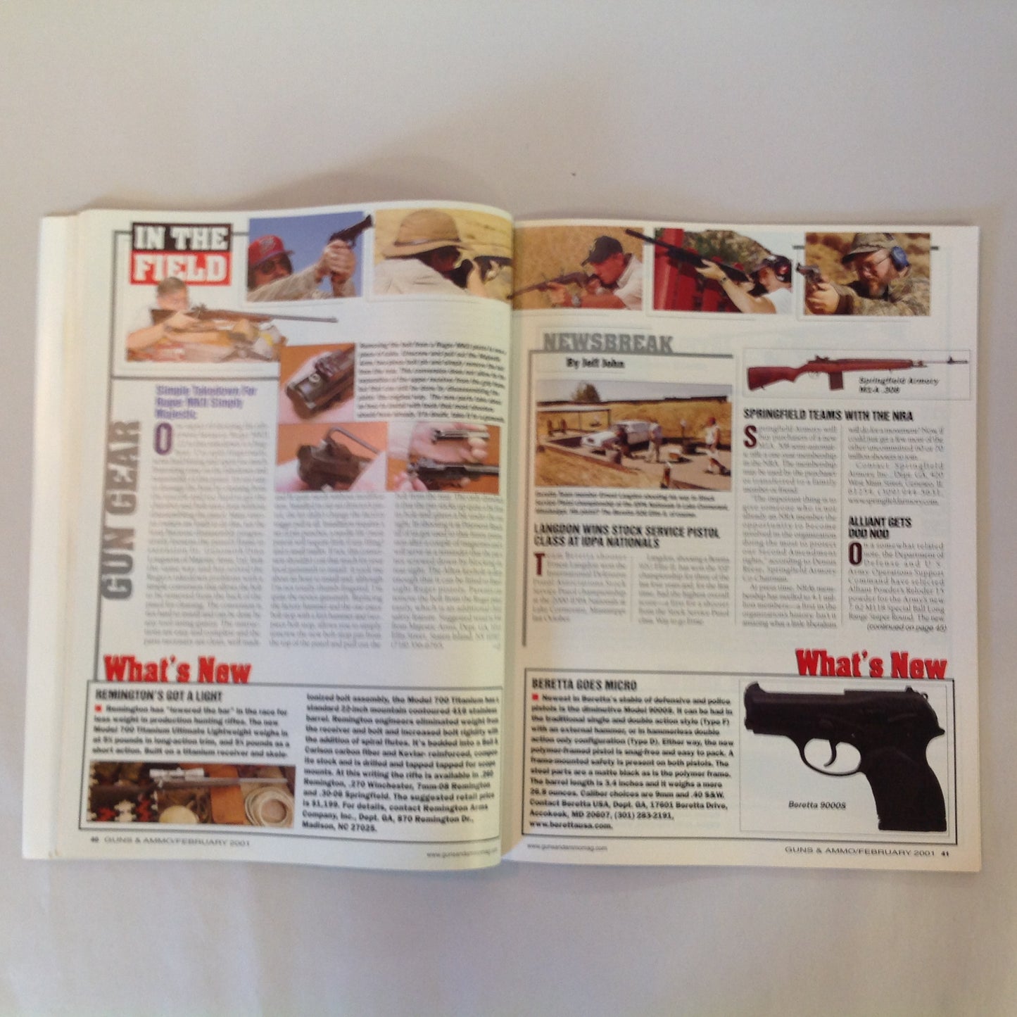 Vintage Feb 201 Guns & Ammo Magazine The Pump Rifle Last Roundup Closet Gun Safe