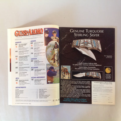 Vintage Aug 1998 Guns & Ammo Magazine 40th Anniversary Cowboy Shooting Buyer's Guide Combat .45's VOTE
