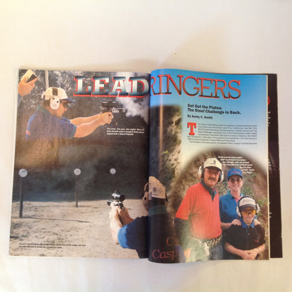 Vintage Aug 1998 Guns & Ammo Magazine 40th Anniversary Cowboy Shooting Buyer's Guide Combat .45's VOTE