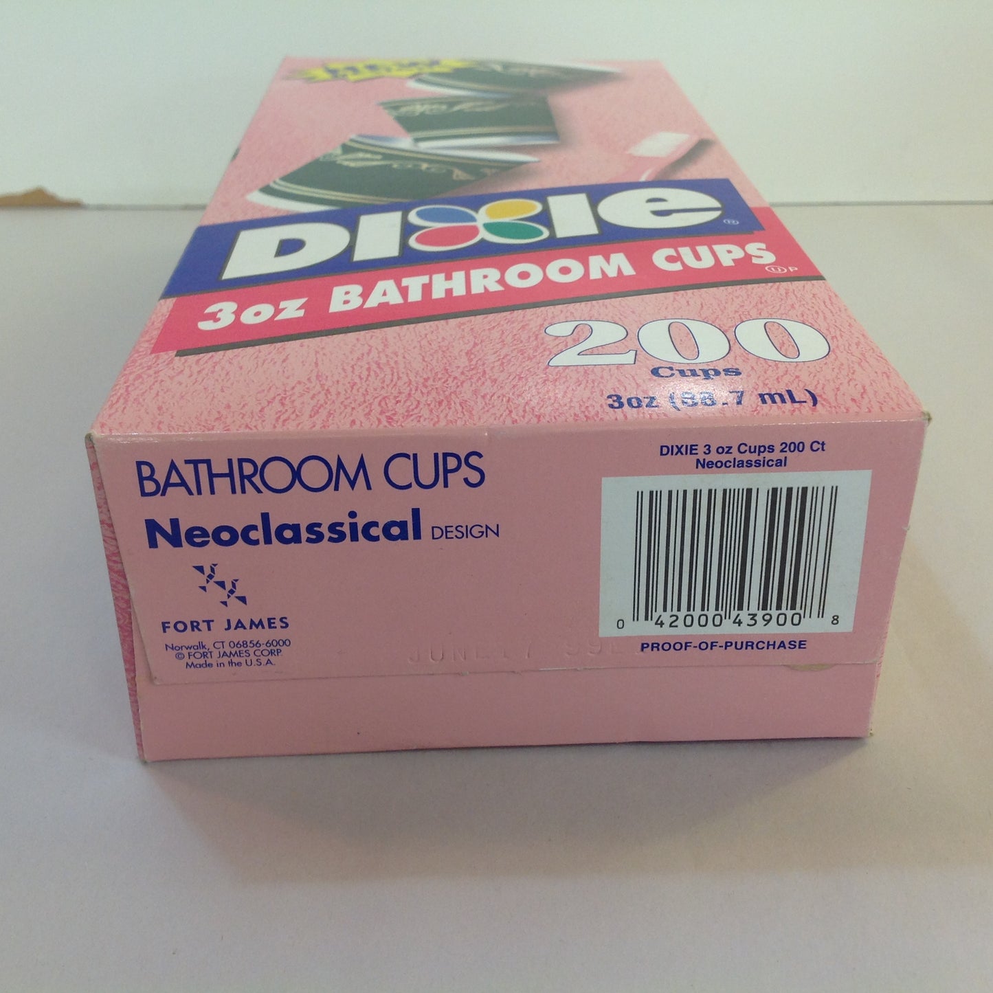 Vintage 1999 NOS Dixie 3 oz Bathroom Cups 200 Count Neoclassical