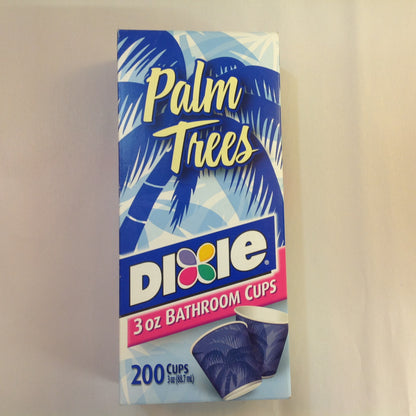 Vintage 2003 NOS Dixie 3 oz Bathroom Cups 200 Count Palm Trees