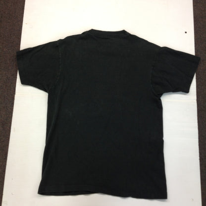 Vintage 1990's Georgetown University Black T-Shirt Large Fruit of the Loom FoTL Bulldog Graphics
