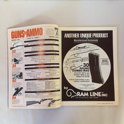 Vintage Feb 1985 Guns & Ammo Magazine .41 Magnums 20 gauge 9mm LAHTI