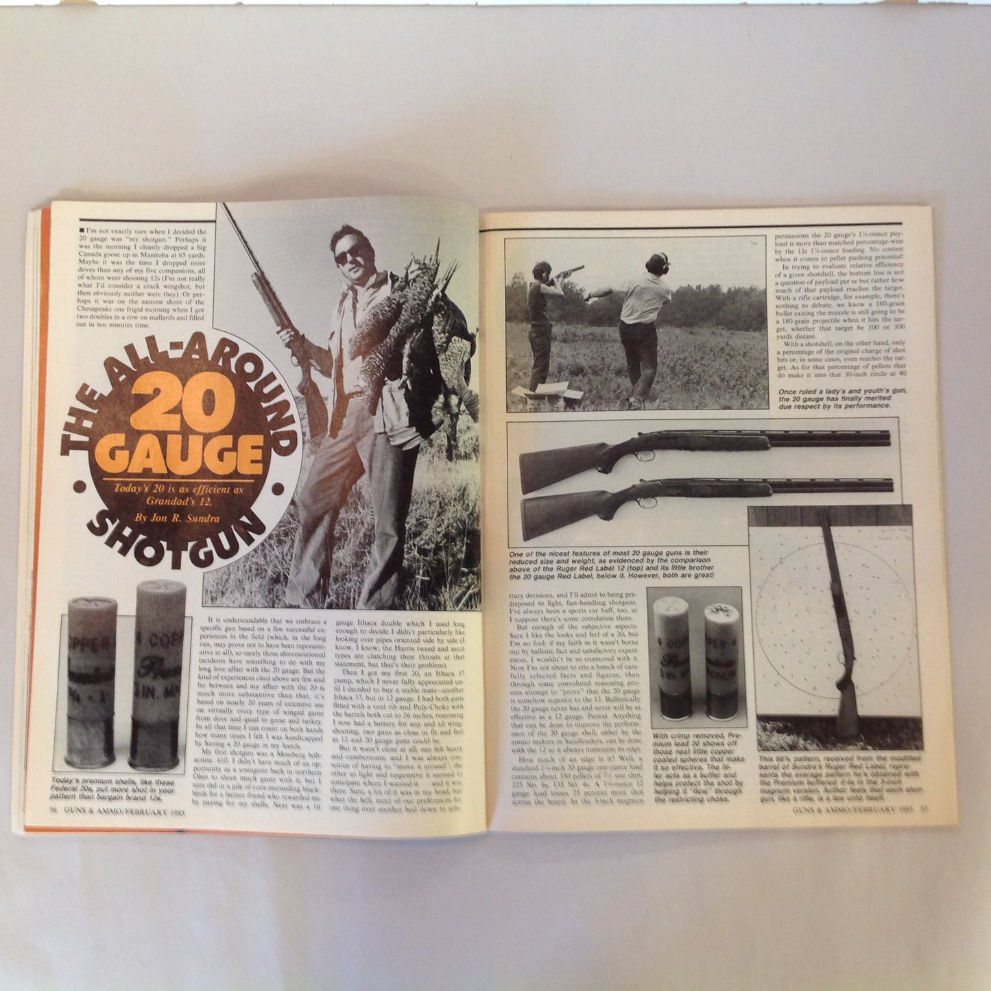 Vintage Feb 1985 Guns & Ammo Magazine .41 Magnums 20 gauge 9mm LAHTI