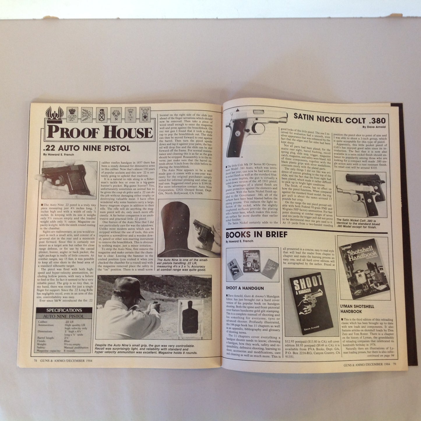 Vintage Dec 1984 Guns & Ammo Magazine S&W Custom Combat .44 Special Big Bore Varmint Rifles