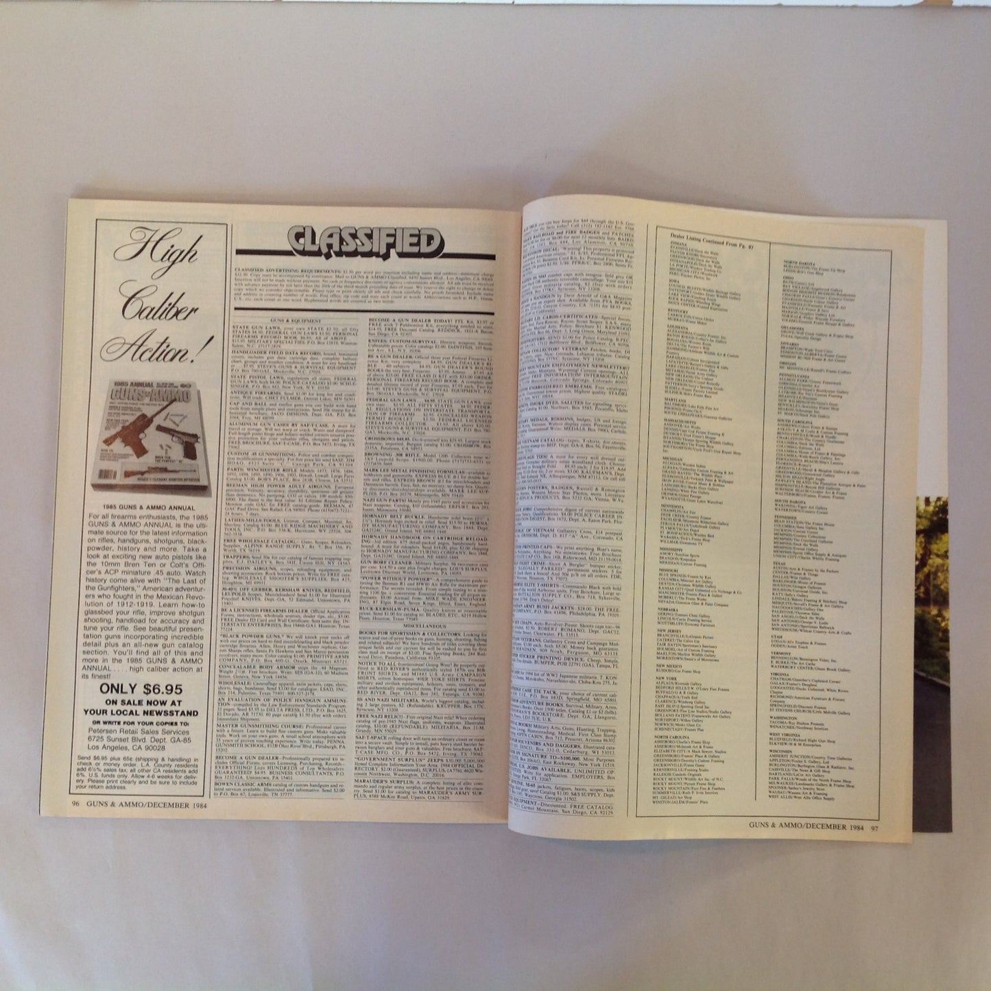Vintage Dec 1984 Guns & Ammo Magazine S&W Custom Combat .44 Special Big Bore Varmint Rifles