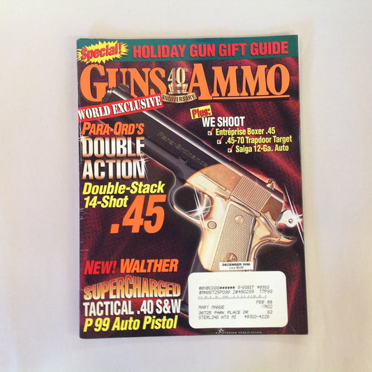 Vintage Dec 1998 Guns & Ammo Magazine 40th Anniversary Holiday Gun Gift Guide Para-Ord Walther