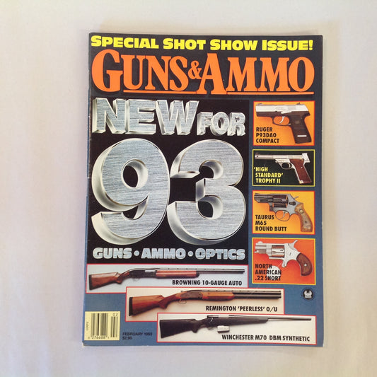 Vintage Feb 1993 Guns & Ammo Magazine New for 93 Special Shot Show Issue
