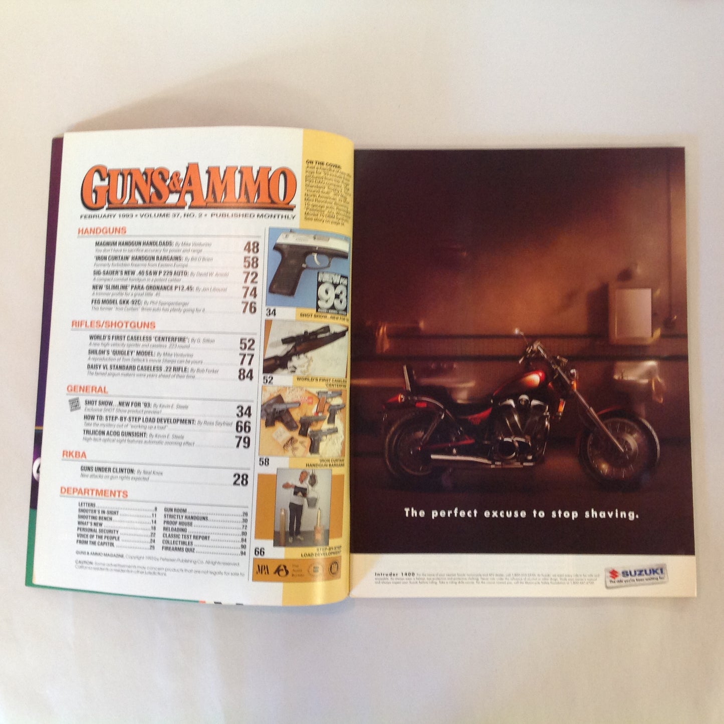 Vintage Feb 1993 Guns & Ammo Magazine New for 93 Special Shot Show Issue