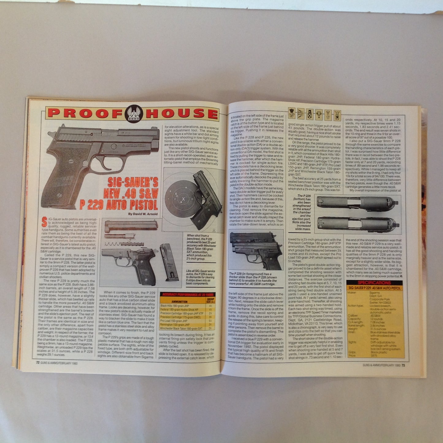 Vintage Feb 1993 Guns & Ammo Magazine New for 93 Special Shot Show Issue