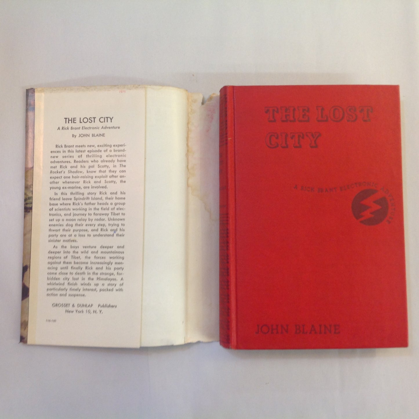Vintage 1947 Hardcover The Lost City: A Rick Brant Electronic Adventure John Blaine