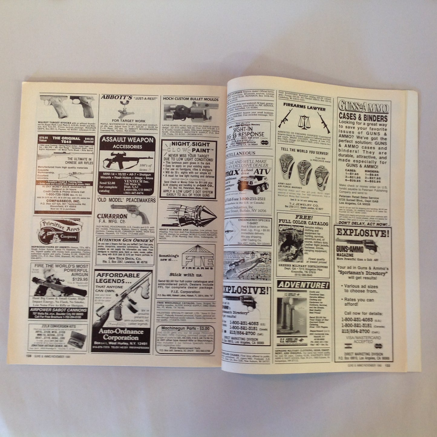 Vintage Nov 1990 Guns & Ammo Magazine New Breed Double-Action Only Autos Pro Gun Voting Guide