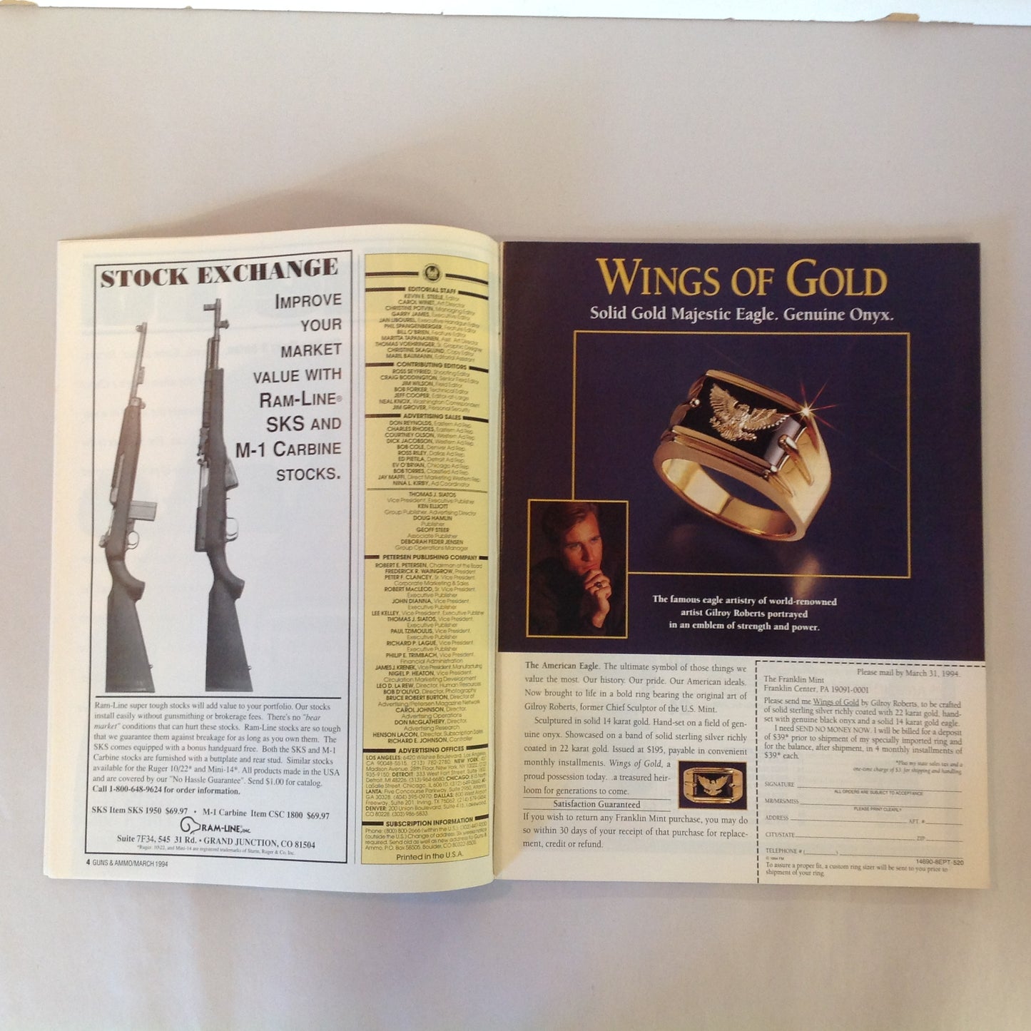 Vintage Mar 1994 Guns & Ammo Magazine Monster Magnums Astra's New Ultralight