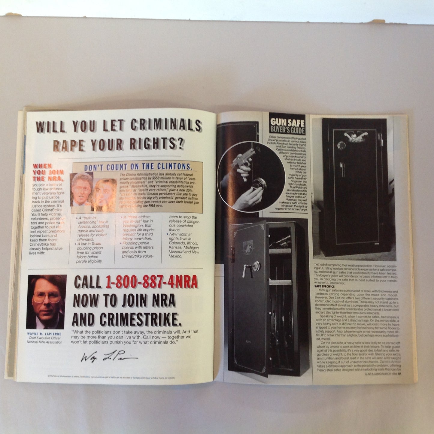 Vintage Mar 1994 Guns & Ammo Magazine Monster Magnums Astra's New Ultralight