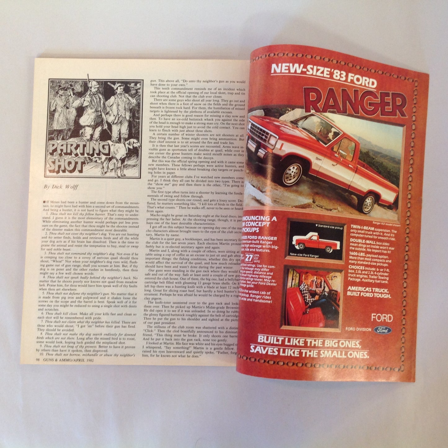 Vintage Apr 1982 Guns & Ammo Magazine Llama's Long Tom .44 Magnum .22 Chipmunk .450 G&A