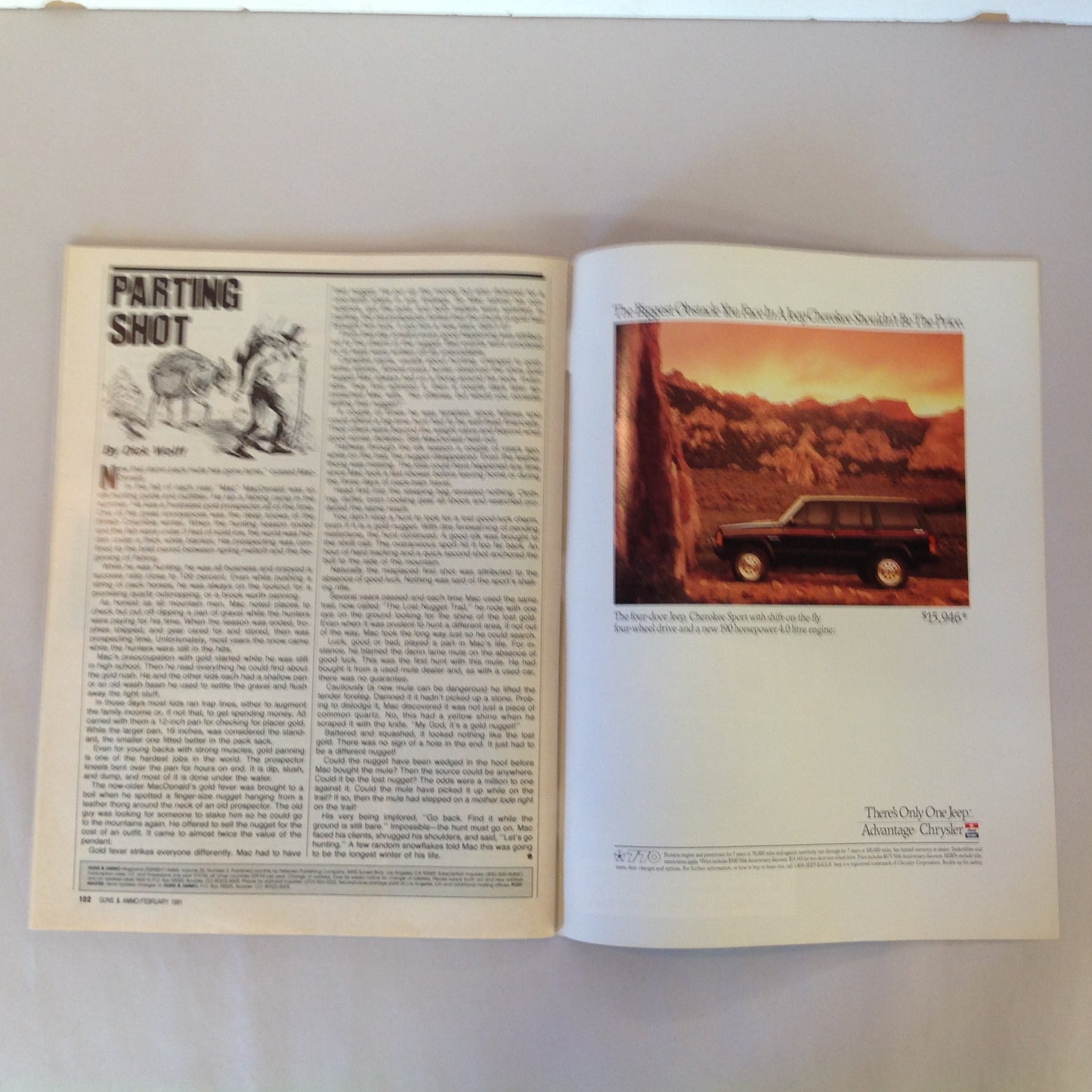 Vintage Feb 1991 Guns & Ammo Magazine Ultra-Compact 40 Point-Shoot A Handgun Double-Duty Shotguns