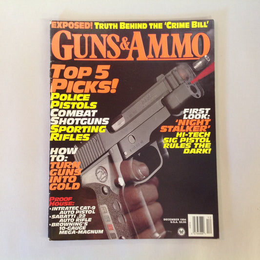 Vintage Dec 1994 Guns & Ammos Magazine Top 5 Picks Police Pistols Combat Shotguns Sporting Rifles