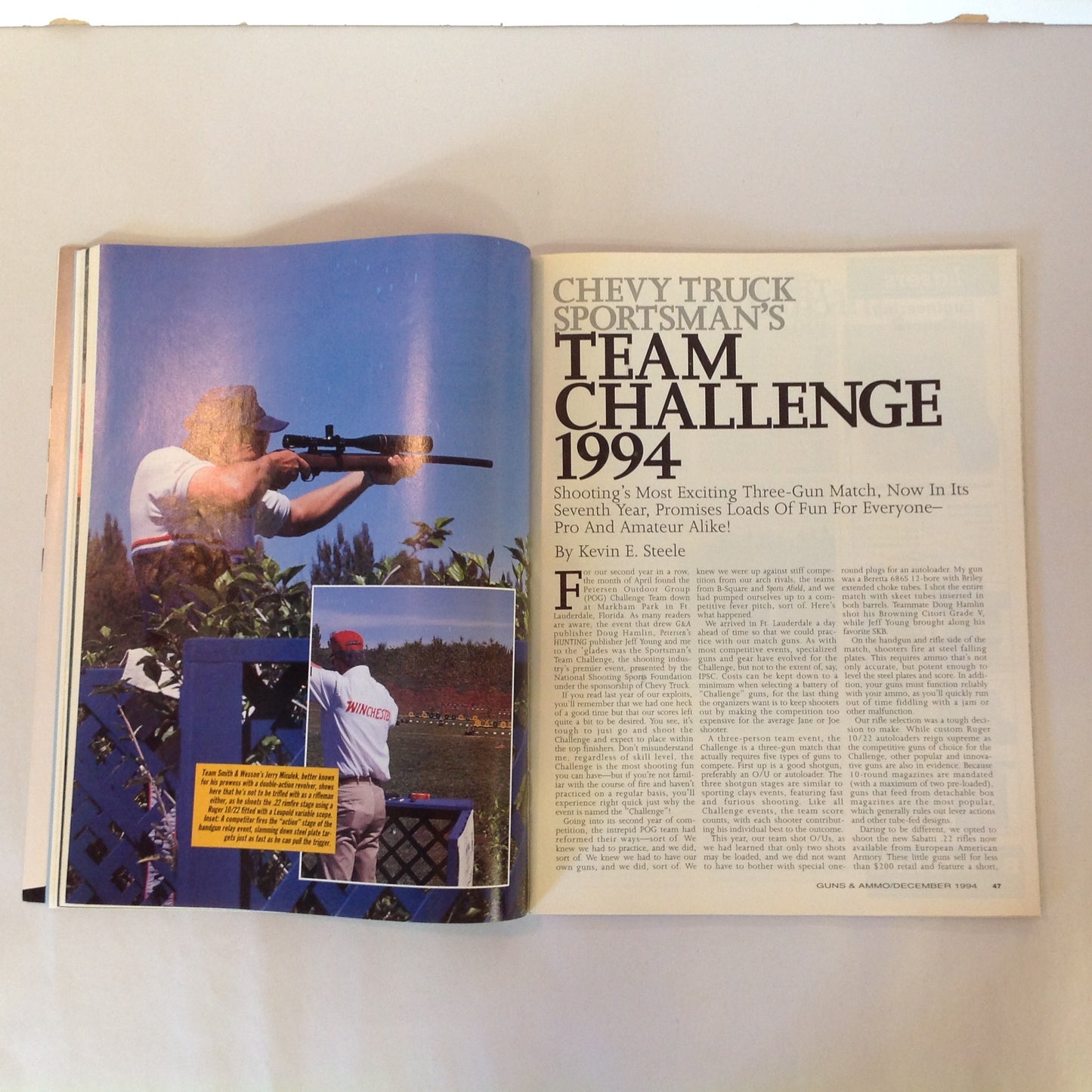 Vintage Dec 1994 Guns & Ammos Magazine Top 5 Picks Police Pistols Combat Shotguns Sporting Rifles