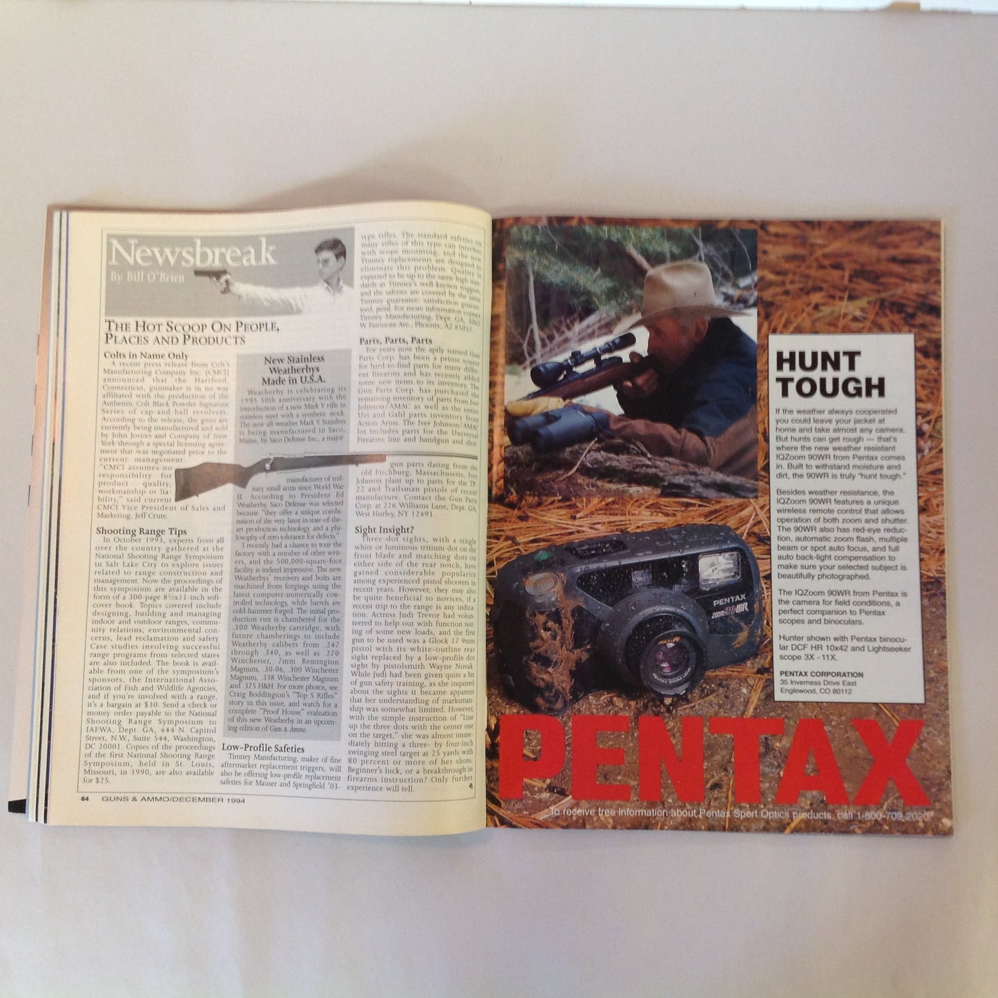 Vintage Dec 1994 Guns & Ammos Magazine Top 5 Picks Police Pistols Combat Shotguns Sporting Rifles