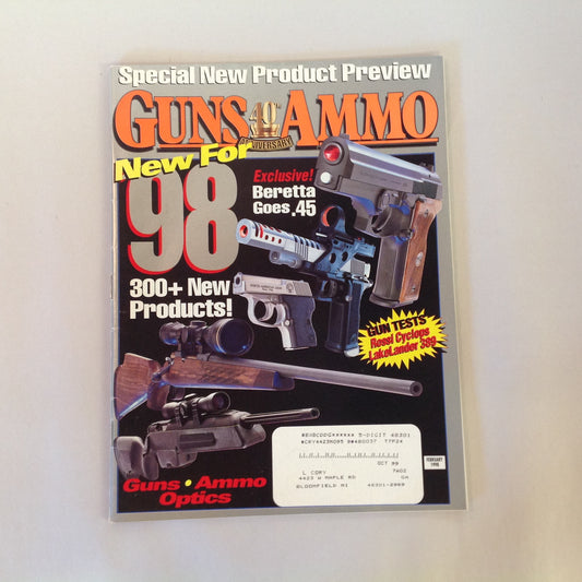 Vintage Feb 1998 Guns & Ammo Magazine 40th Anniversary New for 98