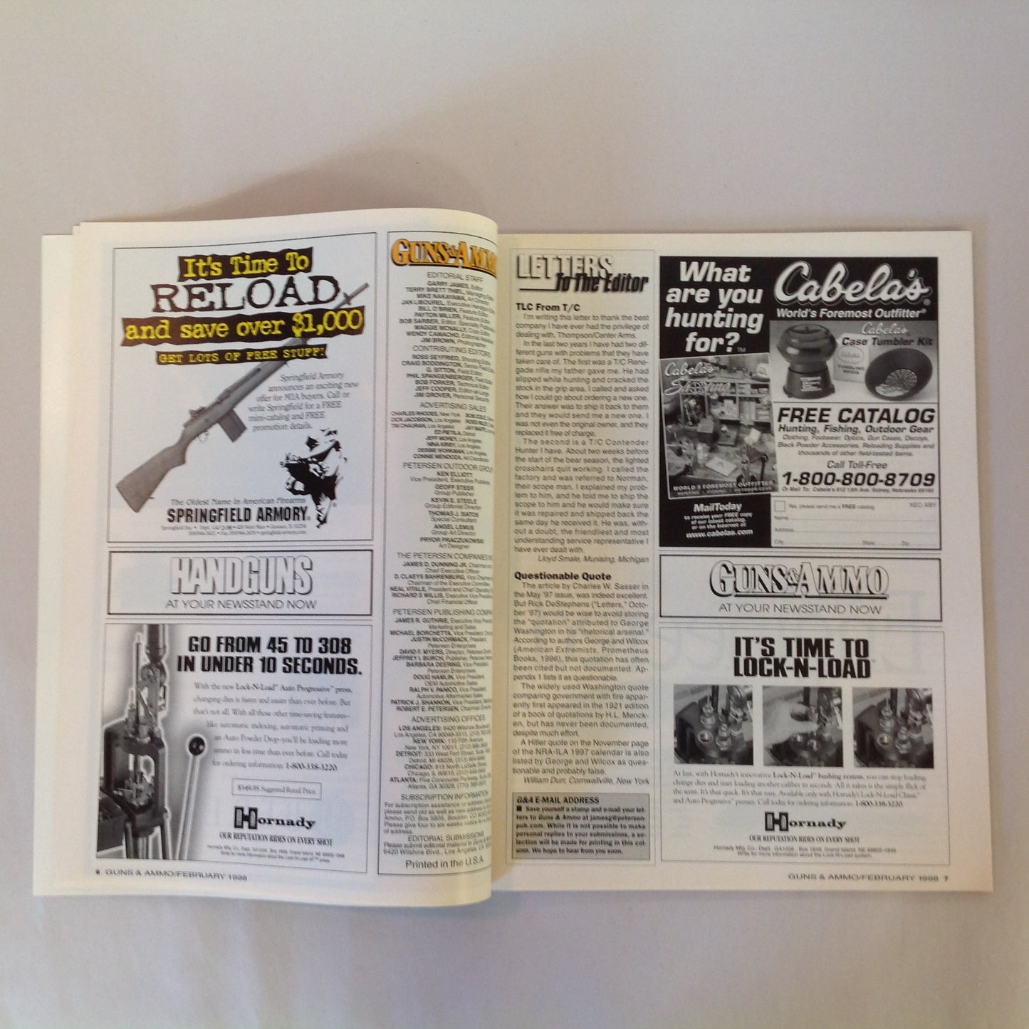 Vintage Feb 1998 Guns & Ammo Magazine 40th Anniversary New for 98