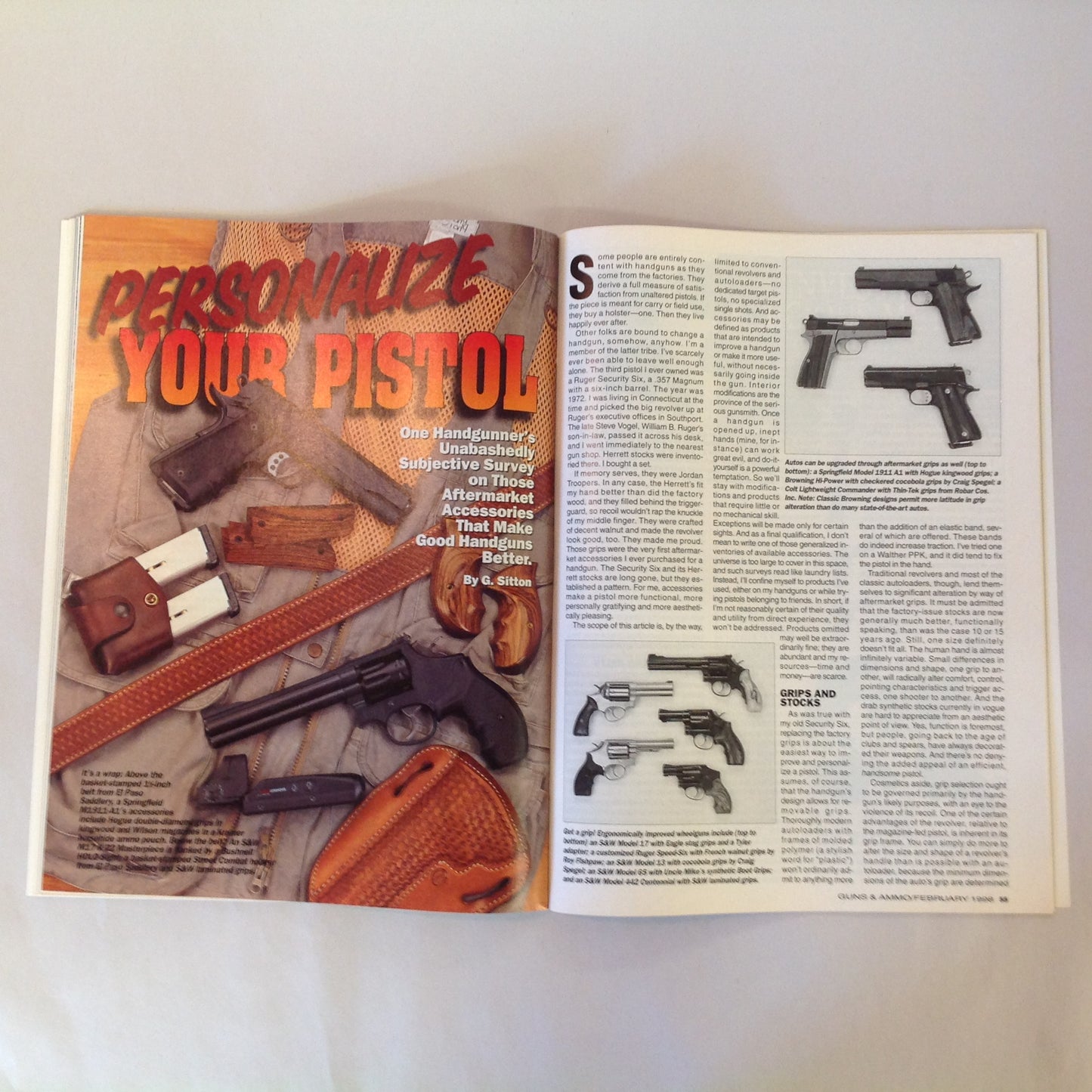 Vintage Feb 1998 Guns & Ammo Magazine 40th Anniversary New for 98