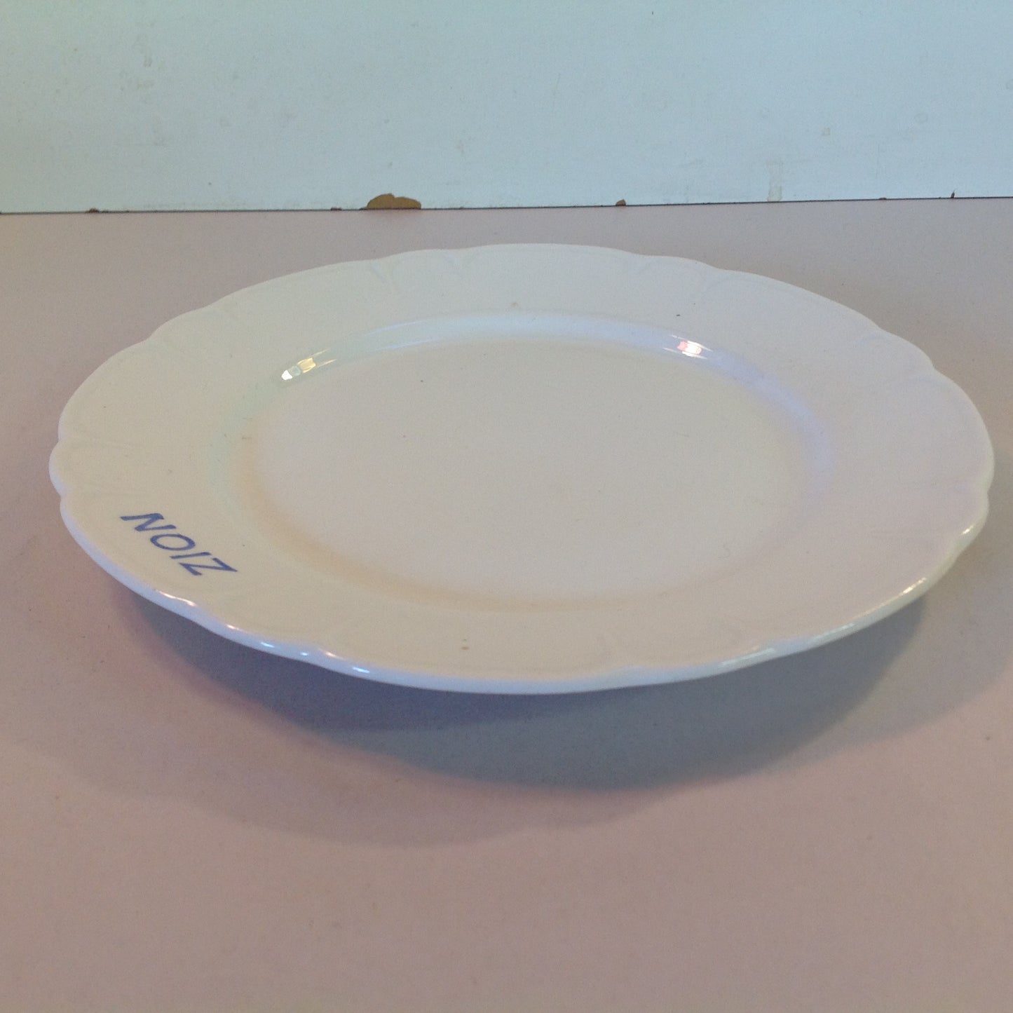 Vintage Mid Century White Porcelain Small Plate Zion Ware Restaurant Coffee Diner