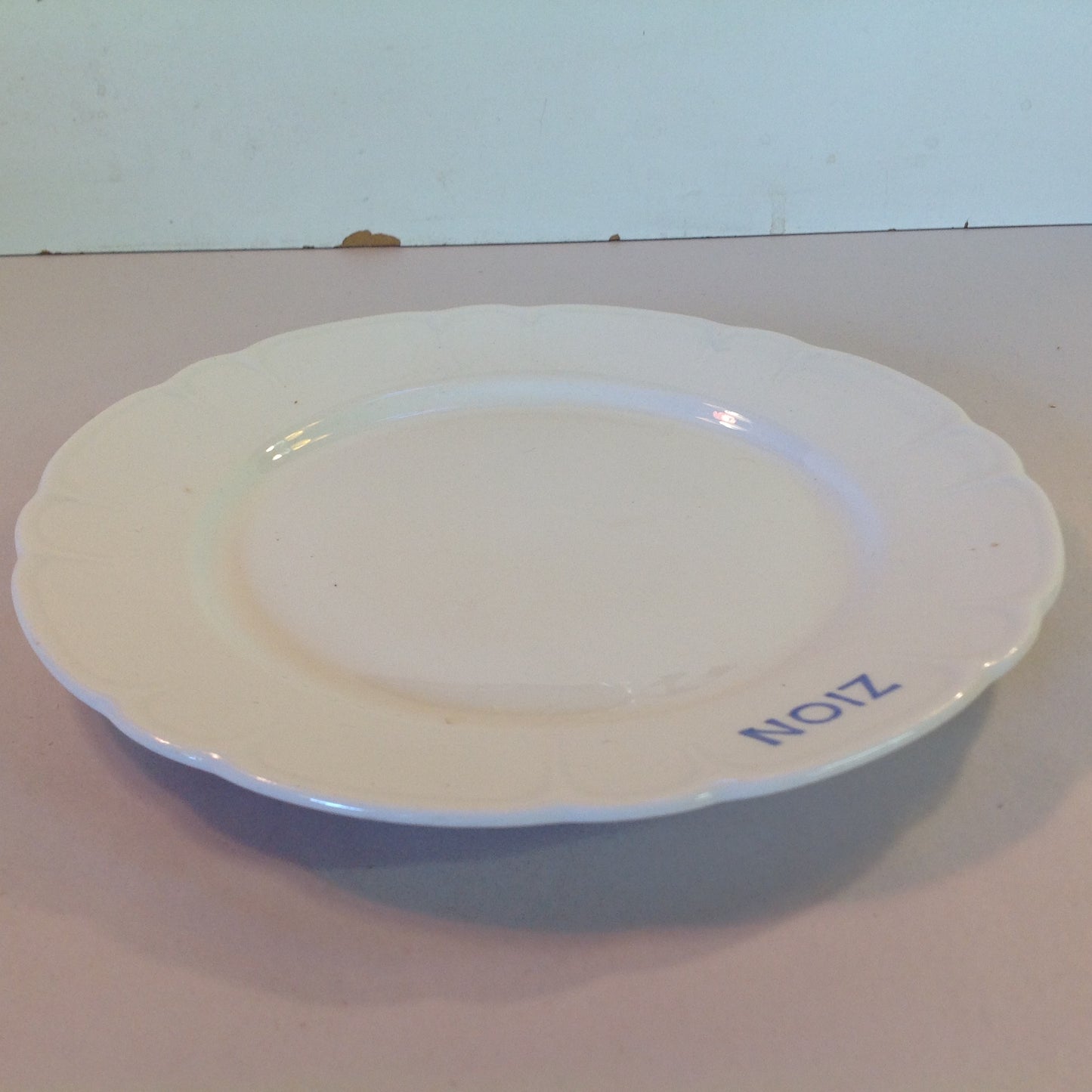 Vintage Mid Century White Porcelain Small Plate Zion Ware Restaurant Coffee Diner