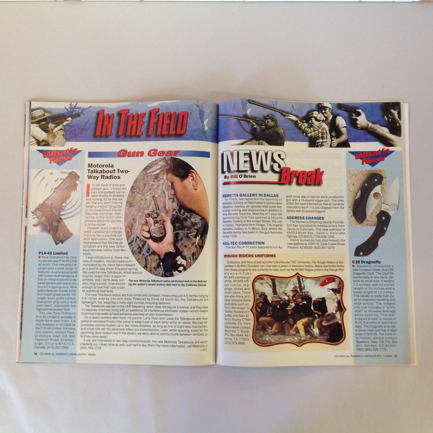 Vintage Jan 1998 Guns & Ammo Magazine 40th Anniversary First Look New Guns Semi-Auto Belt-Fed .50 BMG