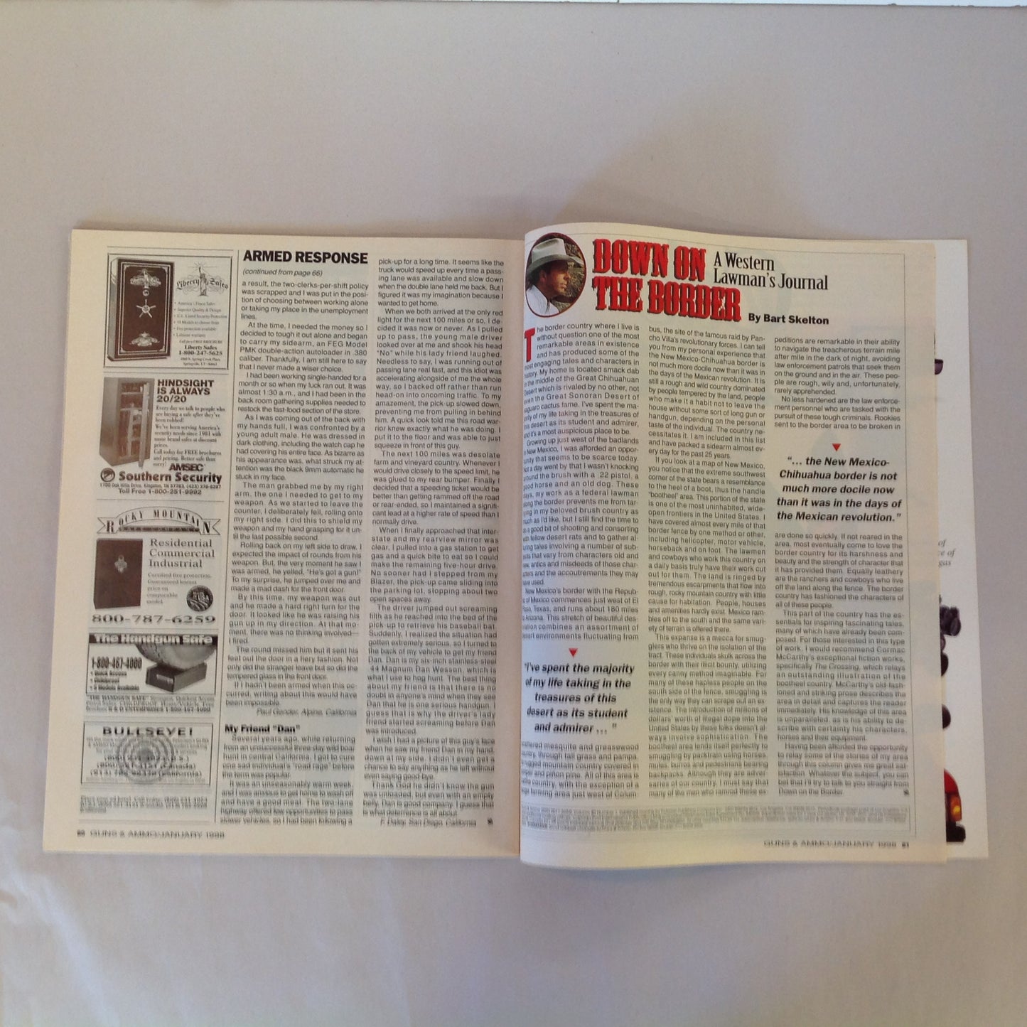 Vintage Jan 1998 Guns & Ammo Magazine 40th Anniversary First Look New Guns Semi-Auto Belt-Fed .50 BMG