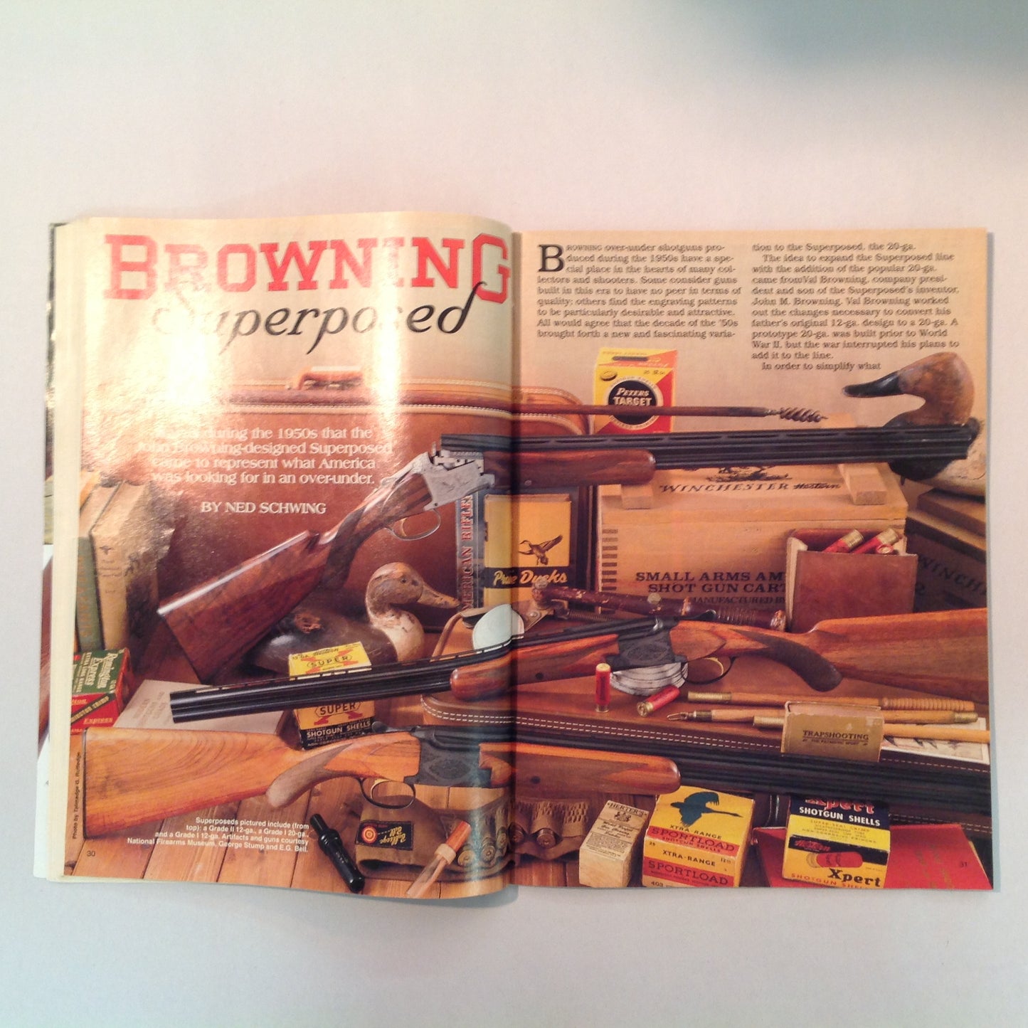 Vintage Oct 1997 American Rifleman Magazine Browning's Superposed Capstick Lost Story