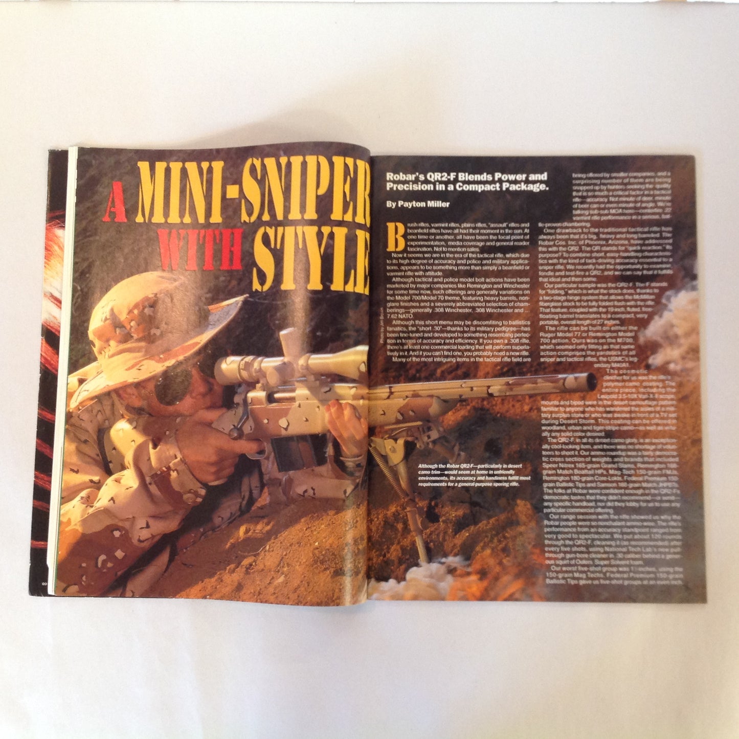 Vintage Apr 1998 Guns & Ammo Magazine 40th Anniversary Mini Sniper Torture Test NAA Guardian Vampire Gun