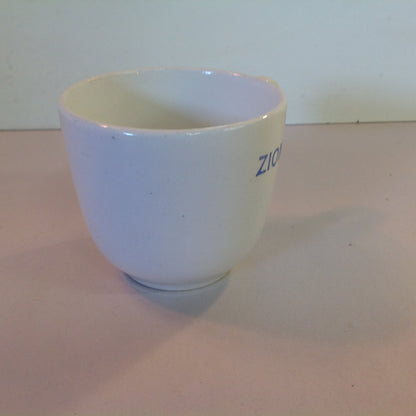 Vintage Mid Century White Porcelain Mug Zion Ware Restaurant Coffee Diner