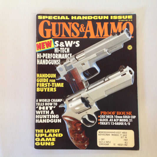 Vintage Oct 1991 Guns & Ammo Magazine Special Handguns Issue