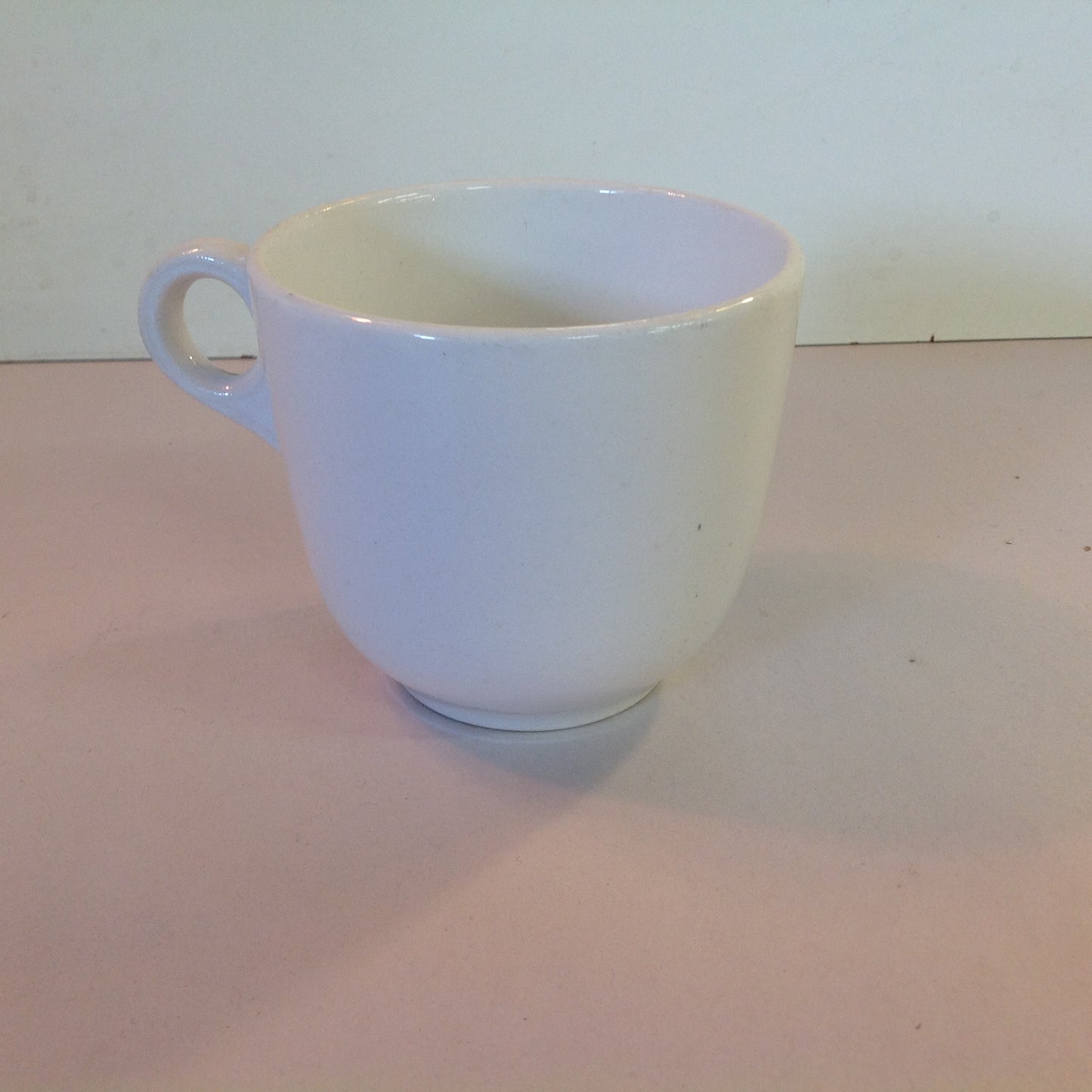 Vintage Mid Century White Porcelain Mug Zion Ware Restaurant Coffee Diner