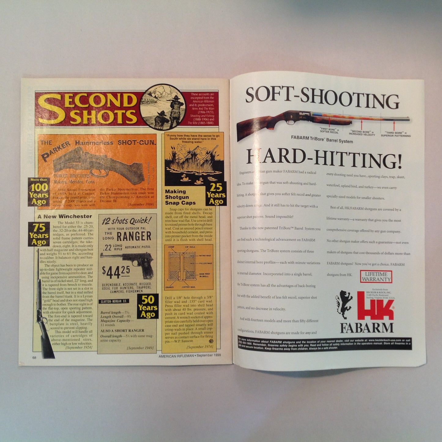 Vintage Sep 1999 American Rifleman Magazine First Look 21st Century Semi-Autos