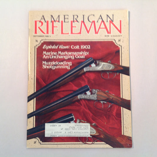 Vintage Sep 1986 American Rifleman Magazine Exploded Views: Colt 1902 Marine Marksmanship Muzzleloading Shotgunning